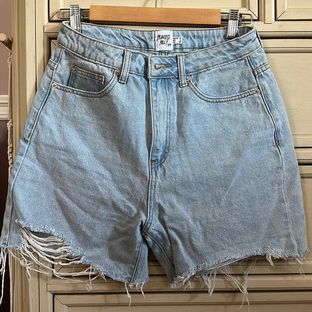 Princess Polly Light Blue Jean Shorts